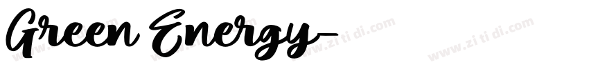 Green Energy字体转换